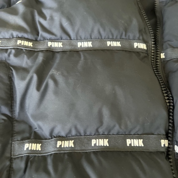 PINK Victoria's Secret Black Puffer Jacket - Picture 4 of 7